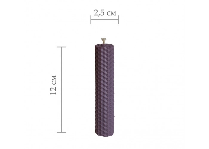 Свічка з вощини, катана свічка з кольорової вощини - Фіолетовий (12 см×2,5 см)