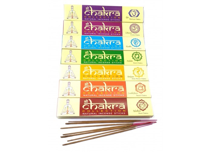 Купити Chakra Collection (7 Чакр)(15 gms)(Mother nature products)(набір 7 пачок) пыльцовое пахощі ЗП-29225 від виробника  за ціною 196.8000