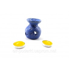 Аромалампа керамічна ,подарунковий набір фіолетова (12,5х8х7,5 см) ЗП-32302F