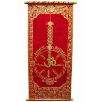 Панно красное "Колесо фортуны" (80х30CM)