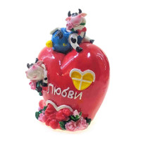 Коровы на сердце копилка (11х8х6 см) A