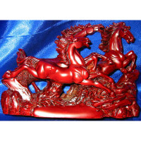 Кони 3шт каменная крошка коричневые (19х28 см)
