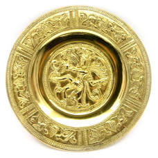 Тарелка настенная бронзовая "Танцующий Шива" (d-14 см)(Wall Plate Natraj 6")