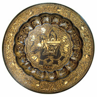 Тарелка бронзовая настенная (34 см)(Wall Plate BD 14")