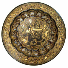 Тарелка бронзовая настенная (34 см)(Wall Plate BD 14")