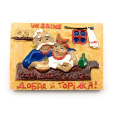 Магнит "Застолье" (7х5х1,5 см)(W1006)