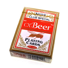 Карты игральные "Beer" (9х6х1,8 см)(Пластиковое покрытие) синяя рубашка