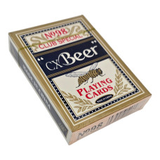 Карты игральные "Beer" (9х6х1,8 см)(Пластиковое покрытие) синяя  рубашка
