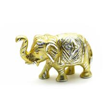 Слон резной алюминий (19х10,5х6 см)