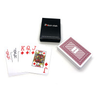 Карты игральные пластиковые красная рубашка (POKER CLUB)(9,2х6,5х2 см)