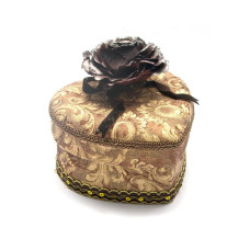 Шкатулка ткань "Сердце" (14,5х13,5х13 см)