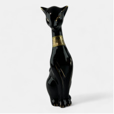 Кошка керамическая черная (22,5х8х6,3 см)