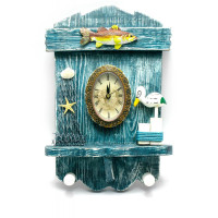 Ключница с часами "Морская" (28х19х4,5 см)