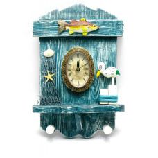 Ключница с часами "Морская" (28х19х4,5 см)