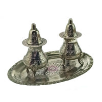 Солонка ,перечница  бронза хром (н-р 2 шт)(17,5х12,5х9 см)