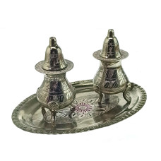 Солонка ,перечница  бронза хром (н-р 2 шт)(17,5х12,5х9 см)