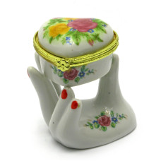 Шкатулка керамическая "Рука и сердце" (7,5х6,5х5 см)