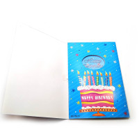 Вітальна листівка музична з конвертом "Happy birhtday" (19х13 см)