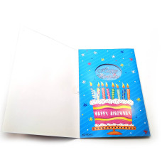 Вітальна листівка музична з конвертом "Happy birhtday" (19х13 см)