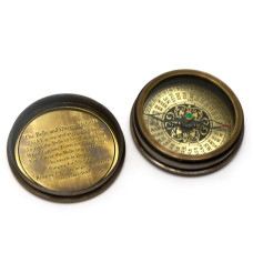 Компас морской бронзовый "Victorian pocket compas"(d-6,h-2 см)
