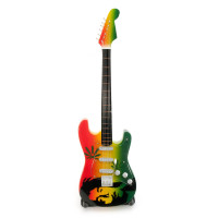 Гитара "Bob Marley" миниатюра  дерево (24х7,5х1,5 см)