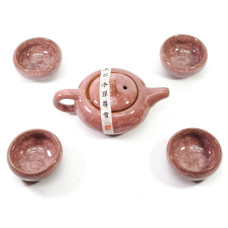 Сервиз керамический коричневый (Чайник - 120 мл., чашка - 40 мл.)(25х18х9,5 см)