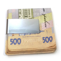 Зажим для денег хром (5,5х2,5х0,6 см)