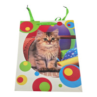 Пакет подарочный картонный "Котенок" (32х26х10 см)