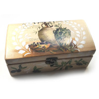 Шкатулка "Оливки" массив дерева (21х10,5х9 см)