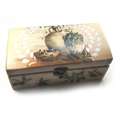 Шкатулка "Оливки" массив дерева (21х10,5х9 см)