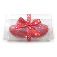 Свечи "Сердечки Love" (2 шт) красные (13,5х7,5х4 см)