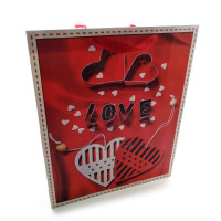 Пакет подарочный картонный "Love" (26х32х10 см)