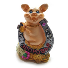 Копилка "Свинка с подковой"  (12,5х8х7 см) A