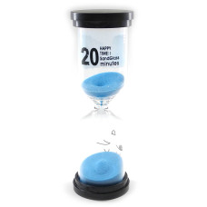 Часы песочные 20 мин синий песок (14х4,5х4,5 см)