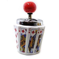 Пепельница с крышкой керамическая "Бубна" (14,5х9х9 см)