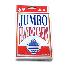 Карты игральные с пластиковым покрытием (9,5х12,5х2 см) JUMBO