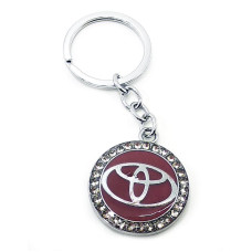 Брелок автомобильный (U)"Toyota" бордовый