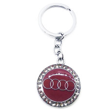Брелок автомобильный (U)"Audi" бордовый