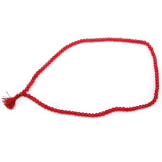 Четки стеклянные красные (Ø=0,6 см 33 см)(108 бусин)