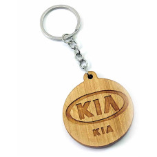 Экобрелок "KIA" ольха покрыт маслом и пчелинным воском