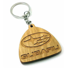 Экобрелок "Subaru" ольха покрыт маслом и пчелинным воском