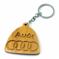 Экобрелок "Audi" ольха покрыт маслом и пчелинным воском