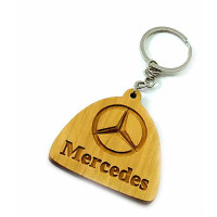 Экобрелок "Mercedes" ольха покрыт маслом и пчелинным воском
