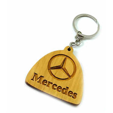 Экобрелок "Mercedes" ольха покрыт маслом и пчелинным воском