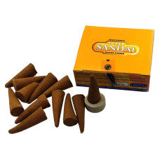 Super Sandal dhoop cones(Супер Сандал)(12 конусов в упаковке)(Satya) масала конусы