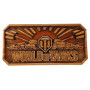 Панно "World of tanks", резное,(51,5х25х2,4 см) массив дерева,покрыто патиной ,эмалями и лаком.