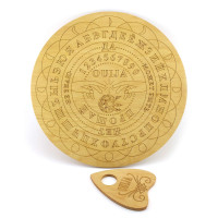 Спиритическая доска OUIJA "Круглая" светлая (d=36,5см×0,8см)