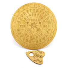 Спиритическая доска OUIJA "Круглая" светлая на английском языке (d=36,5см×0,8см)