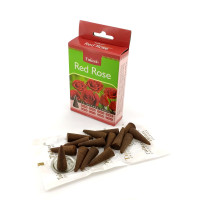 Red Rose Incense Cones (Красная Роза)(Tulasi) Конусы