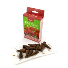 Red Rose Incense Cones (Красная Роза)(Tulasi) Конусы